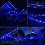 Karácsonyi installáció, 2 m, 48 LED, fénycső, transzformátor, 8 fényeffektus, szekcionált, 220 V