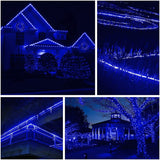 Karácsonyi installáció, 2 m, 48 LED, fénycső, transzformátor, 8 fényeffektus, szekcionált, 220 V