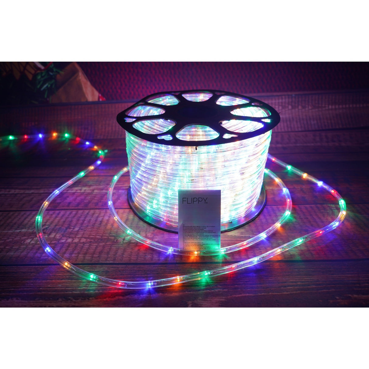 Karácsonyi installáció, 2 m, 48 LED, fénycső, transzformátor, 8 fényeffektus, szekcionált, 220 V