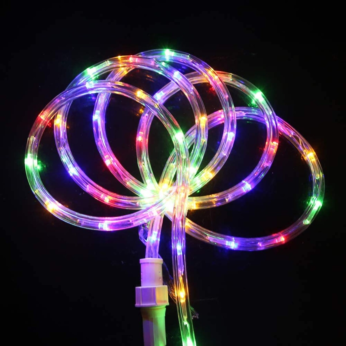 Karácsonyi installáció, 2 m, 48 LED, fénycső, transzformátor, 8 fényeffektus, szekcionált, 220 V