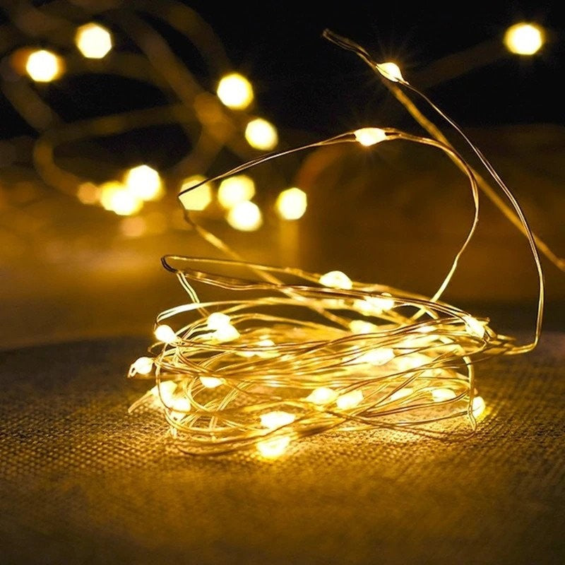 Karácsonyi installáció, 2 méter, 20 LED, elemek
