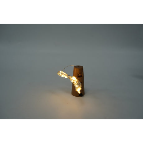 Instalatie de Craciun, Liniara, 2 m, Baterii, 20 LED-uri, Alb Cald, Fir Cupru, Interior/Exterior, Vivimall - vivimall.ro