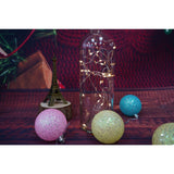 Instalatie de Craciun, Liniara, 2 m, Baterii, 20 LED-uri, Alb Cald, Fir Cupru, Interior/Exterior, Vivimall - vivimall.ro