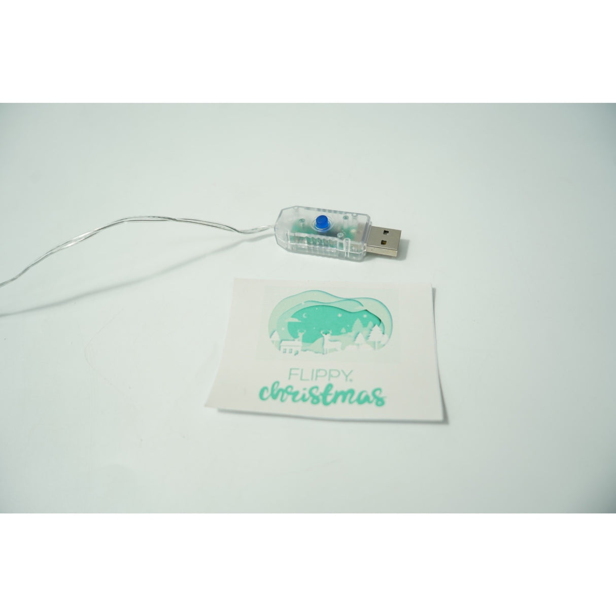 Karácsonyi installáció, 2 méter, 20 LED, 8 funkciós távirányító, USB, rézhuzal, lineáris, beltéri/kültéri