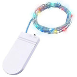 Instalatie Craciun, 2 metri, 20 LED-uri, Multicolor, cu baterii, fir cupru, liniar, interior/exterior, Flippy - vivimall.ro