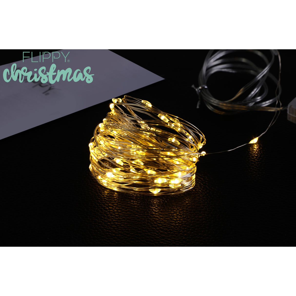 Karácsonyi installáció, 2 méter, 20 LED, 8 funkciós távirányító, USB, rézhuzal, lineáris, beltéri/kültéri