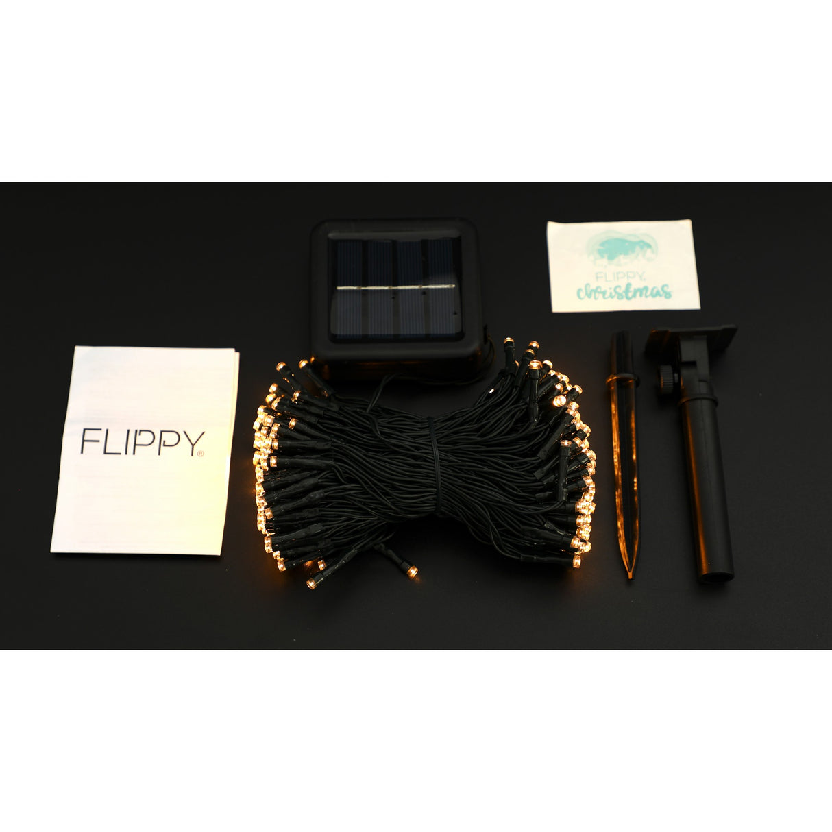 Instalatie Craciun, 20 metri, 200 de LED-uri, alb cald, cu energie solara, fir de cupru, liniar, interior/exterior, Vivimall - vivimall.ro