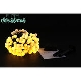 Instalatie Craciun, 22 metri, 200 de LED-uri cu ornament tip Bulb, 8 jocuri de lumini alb cald, cu energie solara, liniar, interior/exterior, Vivimall - vivimall.ro