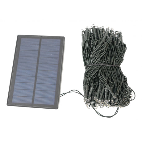 Karácsonyi installáció, 22 méter, 200 LED, napelemes, lineáris, beltéri/kültéri 