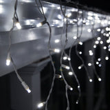 Karácsonyi installáció, 28 M, 836 LED, Perem, Hideg fehér, Villogó, Transzformátor távirányítóval, Összekapcsolható, 5 M hosszabbító kábel mellékelve, Vezeték