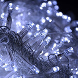 Karácsonyi installáció, 28 M, 836 LED, Perem, Hideg fehér, Villogó, Transzformátor távirányítóval, Összekapcsolható, 5 M hosszabbító kábel mellékelve, Vezeték