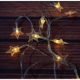 Instalatie Craciun, 3 M,20 de LED-uri, alb-cald, model cu stelute, liniara, cu baterie, interior/exterior, Flippy - vivimall.ro