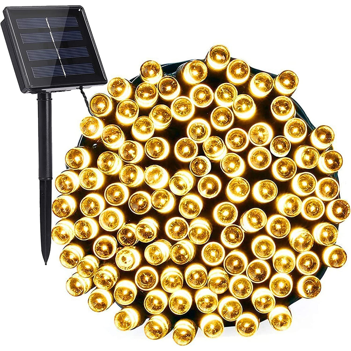 Instalatie Craciun 32 Metri, 300 De Led-Uri, Cu Energie Solara, Fir De Cupru, Liniar, Interior/Exterior