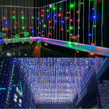 Karácsonyi installáció, 35 M, 1001 LED, rojtos, vaku, transzformátor, összekapcsolható, 3 M hosszabbító kábel mellékelve, fehér vezeték
