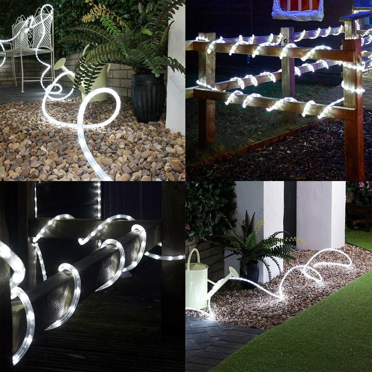 Instalatie Craciun, 4 M, 96 Led-Uri, Furtun Luminos, Rece, Transformator, Sectionabila, 220 V