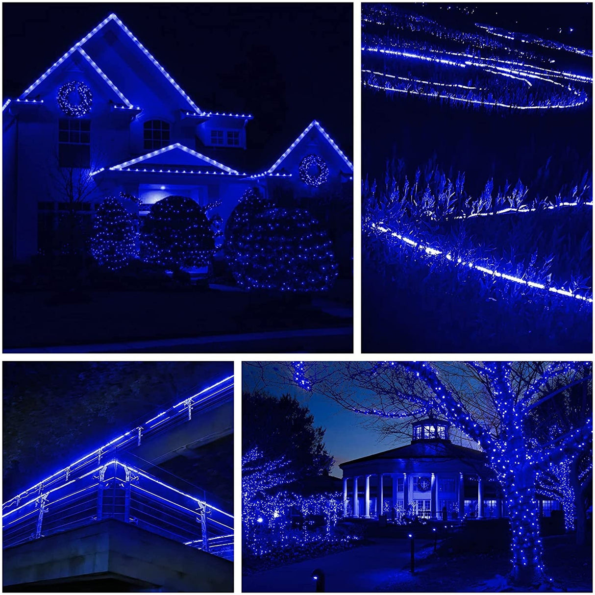 Karácsonyi installáció, 4 m, 96 LED, fénycső, transzformátor, 8 fényeffektus, szekcionált, 220 V