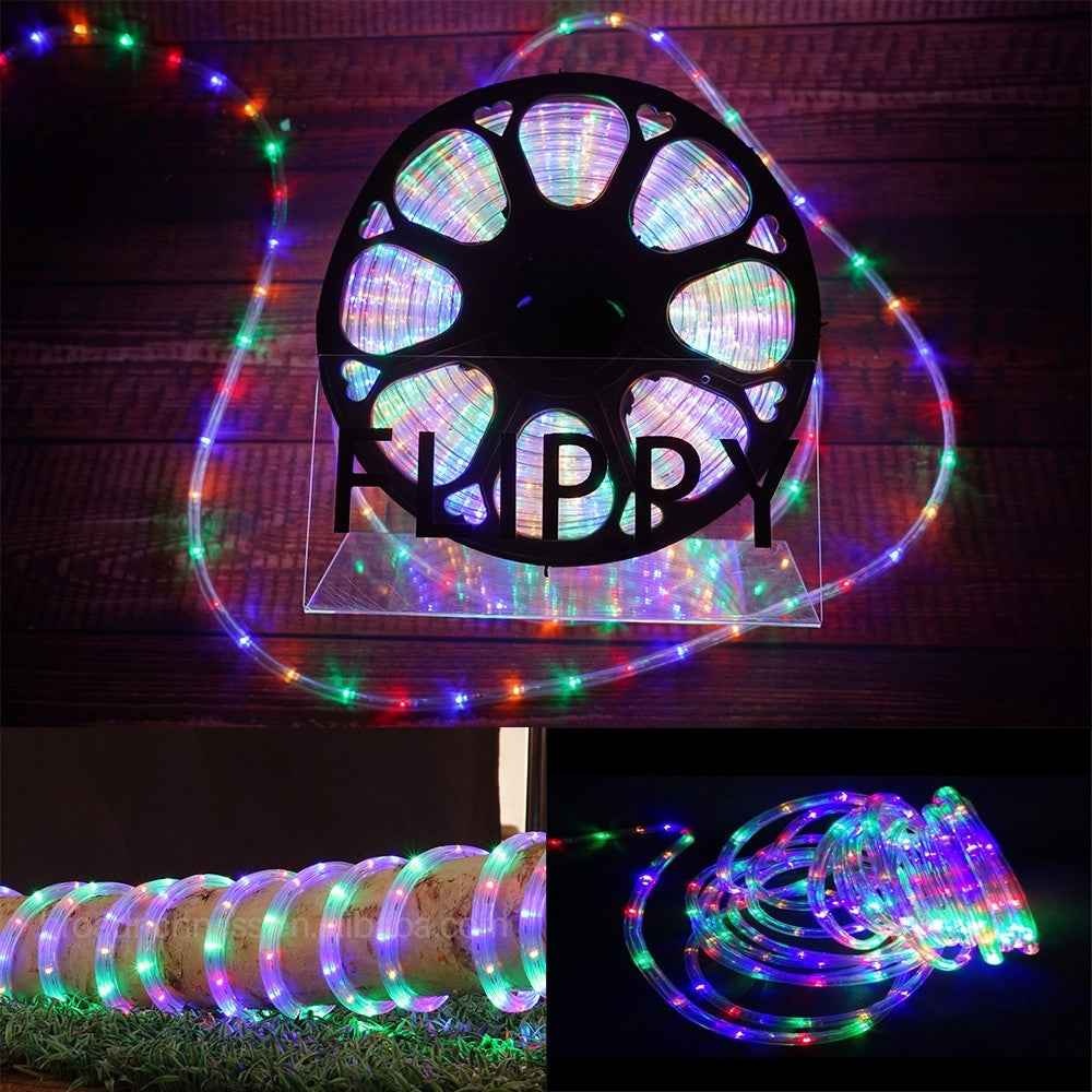 Karácsonyi installáció, 4 m, 96 LED, fénycső, transzformátor, 8 fényeffektus, szekcionált, 220 V