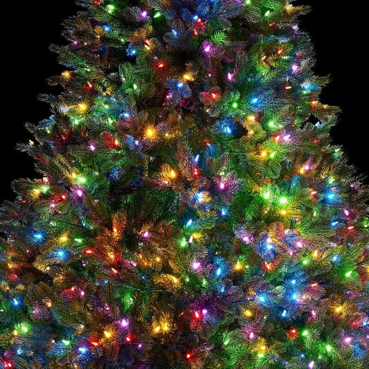 Instalatie Craciun, 5 m, 50 Led-uri ,Liniara, Rosu/Albastru/Rosu/Verde, Flash, Transformator, Interconectabila, Prelungitor 3 m inclus, Fir Verde, Vivimall - vivimall.ro