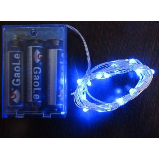 Instalatie Craciun, 5 m, Albastru, 50 Led-uri, Baterii, Vivimall - vivimall.ro