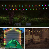 Instalatie Craciun, 5 metri, 10 Becuri LED rotunde, pentru exterior cu incarcare la sursa de curent, Vivimall - vivimall.ro