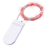 Instalatie Craciun, 5 metri, 50 LED-uri, Rosu, cu baterii, fir cupru, liniar, interior/exterior, Flippy - vivimall.ro