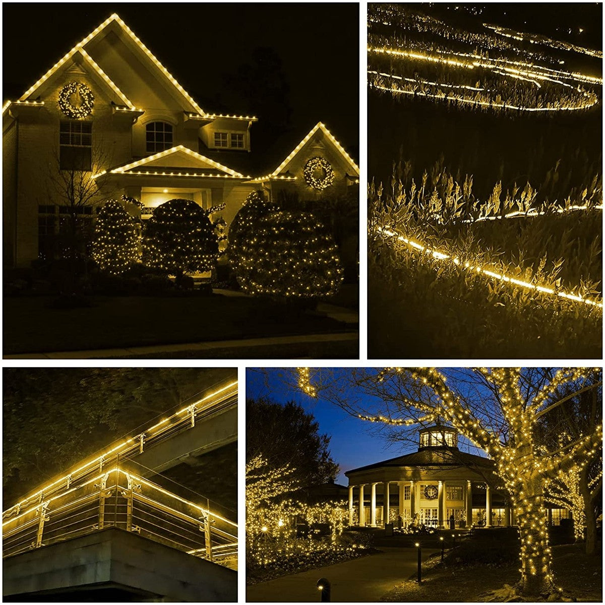 Karácsonyi installáció, 6 m, 144 LED, világítócső, transzformátor, szekcionált, 220 V