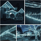 Karácsonyi Telepítés, 6 M, 144 LED, Világítótömlő, Hideg, Transzformátor, Szekcionált, 220 V