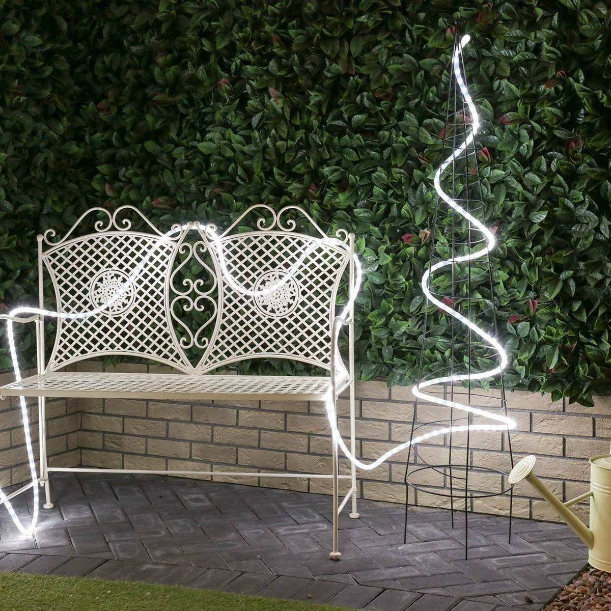 Karácsonyi Telepítés, 6 M, 144 LED, Világítótömlő, Hideg, Transzformátor, Szekcionált, 220 V