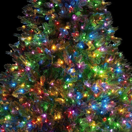 Karácsonyi installáció, 80 M, 800 LED, Lineáris, Többszínű, 8 Fényeffektus, Transzformátor, Összeköthető, 3 M Hosszabbítókábel mellékelve, Vezeték