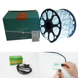 Instalatie Craciun, 94 m, 2256 Led-uri, Furtun Luminos, Alb rece, Transformator, Sectionabila, 220 V, Vivimall - vivimall.ro