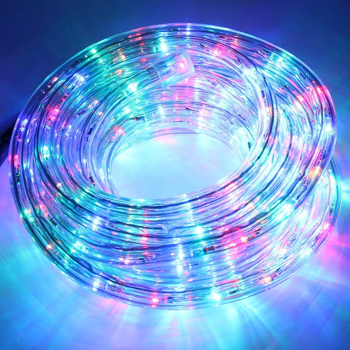 Karácsonyi fénycső telepítése 10 m, 100 LED, elemek