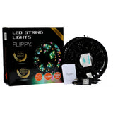 Instalatie Craciun liniara cu transformator, 100m, multicolor, 1000 LED-uri, fir negru, 8 jocuri de lumini, Vivimall - vivimall.ro