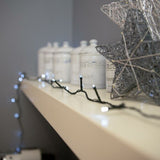 Instalatie Craciun liniara, cu transformator 31V, 32 m, Alb Rece, 320 LED-uri V5, 8 jocuri de lumini, fir verde, Vivimall - vivimall.ro