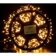 Instalație Crăciun exterior liniară 50m cu 2000 LED-uri alb cald și fir negru, vedere de ansamblu