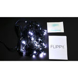 Instalatie Craciun liniara, cu transformator 31V, 10m, Alb Rece, 100 LED-uri V5, 8 jocuri de lumini, Fir verde, Vivimall - vivimall.ro