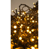 Instalatie Craciun Profesionala de Exterior IP65, 105 m, 2520 Led-uri Mari ,Franjuri, Alb cald, Flash, Alimentator de 1.5 m , Interconectabila, Fir Negru Cauciucat, 220v, Vivimall - vivimall.ro