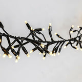 Instalatie Craciun Profesionala de Exterior IP65, 112 m, 1120 Led-uri Mari ,Liniara, Alb cald, Interconectabila, Prelungitor 6.5 m inclus, Fir Negru, Vivimall - vivimall.ro