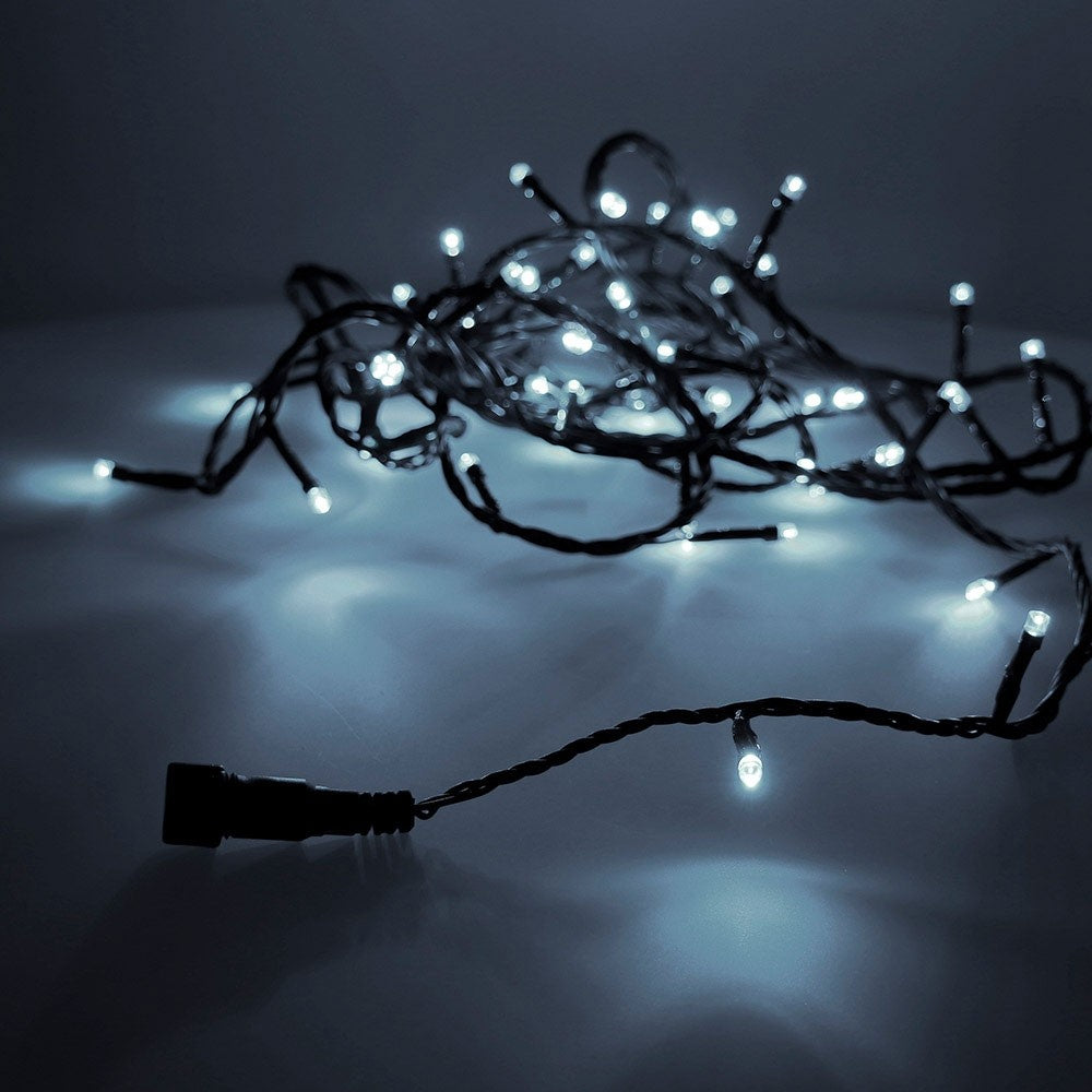 Professzionális kültéri karácsonyi installáció Ip65, 194 M, 1940 nagy LED, Lineáris, Hideg fehér, Összeköthető, 1,5 M hosszabbító kábel mellékelve, Vezeték
