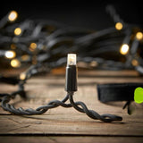 Instalație luminoasă franjuri exterior Flippy 5 m, funcție Flash activată, vedere de ansamblu