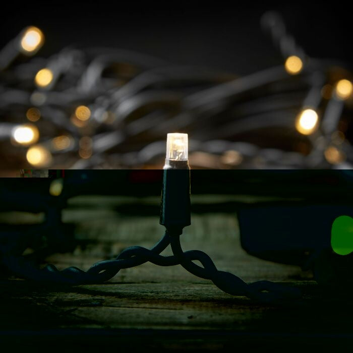 Instalatie Craciun Profesionala de Exterior IP65, 50 m, 1200 Led-uri Mari ,Franjuri, Alb cald, Flash, Alimentator de 1.5m, Interconectabila, Fir Negru Cauciucat, 220v, Vivimall - vivimall.ro