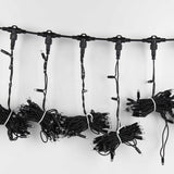 Instalatie Craciun Profesionala de Exterior IP65, Tip Perdea, 4m x 5m, 2000 Led-uri Mari, Alb rece, cu flash, Alimentator si prelungitor 6,5 m, Interconectabila, Fir negru, Vivimall - vivimall.ro