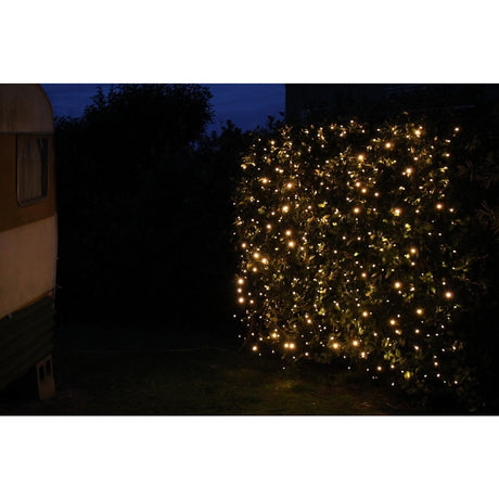 Instalatie Craciun Profesionala de Exterior IP65, Tip Perdea, 7m x 2m, 1400 Led-uri Mari, Alb cald, cu flash, Alimentator 1,5 m, Interconectabila, Fir negru, Vivimall - vivimall.ro