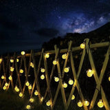 Karácsonyi installáció, kristálygömb típusú, 30 LED, 6,5 méter, napenergia, fényérzékelő