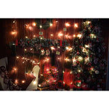 Instalatie Craciun, Tip Perdea, IP44, 15 m x 1 m, 900 LED-uri, Alb cald, 8 jocuri de lumini, Transformator, Interconectabila, Prelungitor 5 m inclus, Fir transparent, Interior/ Exterior, Vivimall - vivimall.ro