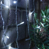 Instalatie Craciun, Tip Perdea, IP44, 3 m x 3 m, 240 LED-uri, Alb rece, cu 8 jocuri de lumini, 31 V, 9W, Interconectabila, Prelungitor 3 m inclus, Fir transparent, Interior/ Exterior, Vivimall - vivimall.ro