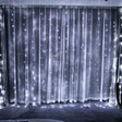 Instalatie Craciun, Tip Perdea, IP44, 3 m x 3 m, 240 LED-uri, Alb rece, cu 8 jocuri de lumini, 31 V, 9W, Interconectabila, Prelungitor 3 m inclus, Fir transparent, Interior/ Exterior, Vivimall - vivimall.ro