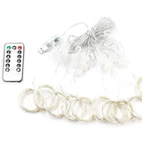 Instalatie Craciun, Tip Perdea IP44, 3m x 1m, 100 Led-uri, Multicolor, USB si telecomanda cu 8 functii, Vivimall - vivimall.ro