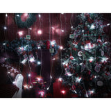 Instalatie Craciun, Tip Perdea, IP44, 5 m x 1 m, 300 LED-uri, Alb rece, 8 jocuri de lumini, Transformator, Interconectabila, Prelungitor 3 m inclus, Fir transparent, Interior/ Exterior, Vivimall - vivimall.ro