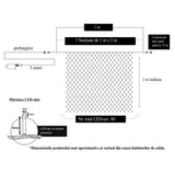 Capete interconectare instalație luminoasă plasă LED, detaliu sistem modular extensibil