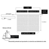 Prelungitor 3 m și capăt conector 5 cm aferent instalației plasă Crăciun multicolor